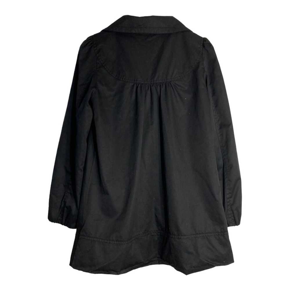 H&M Coat Jacket Women Sz 12 Pockets Lined Black pleated - Picture 11 of 14